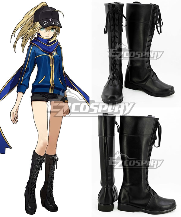 Fate Grand Order Mysterious Heroine X Schwarze Schuhe Cosplay-Stiefel - B Edition