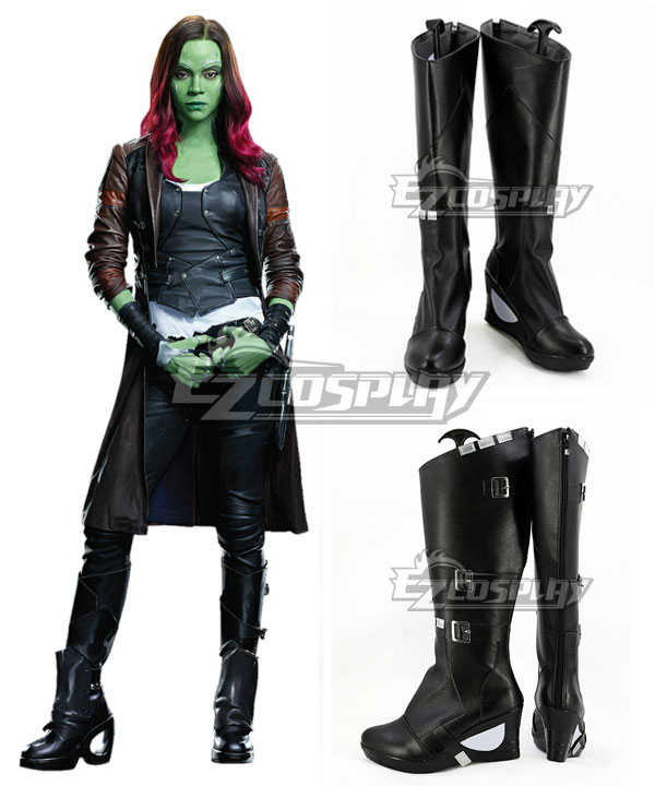 Marvel Guardians of the Galaxy Vol. 2 Gamora Black Shoes Cosplay Boots