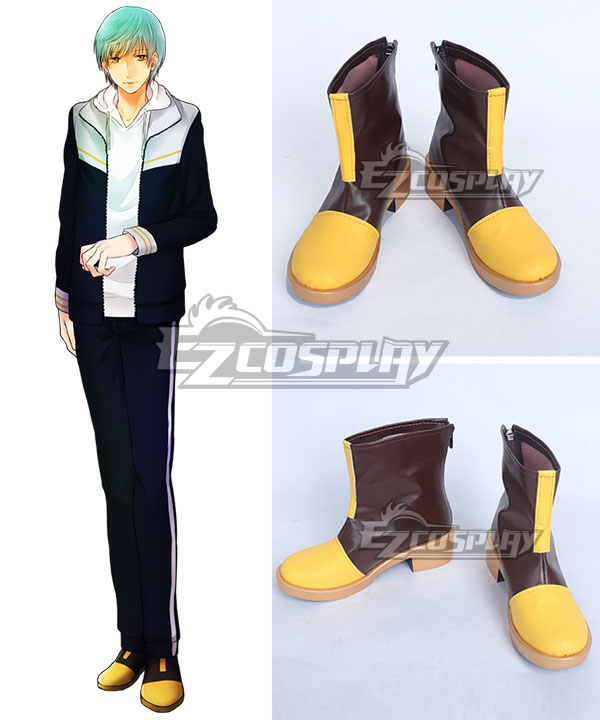 Touken Ranbu Ichigo Hitofuri Yellow Brown Shoes Cosplay Boots