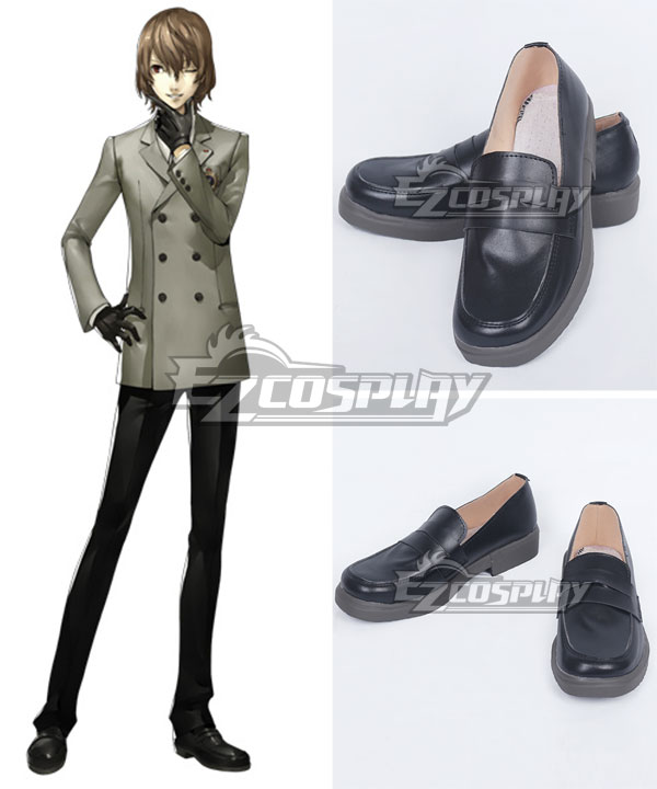 Persona 5 Goro Akechi Yusuke Kitagawa Black Cosplay Shoes - A Edition