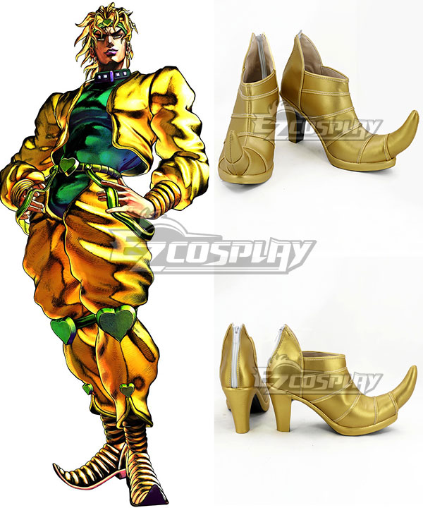JoJo&#39;s Bizarre Bdventure Dio Brando Goldene Cosplay-Schuhe
