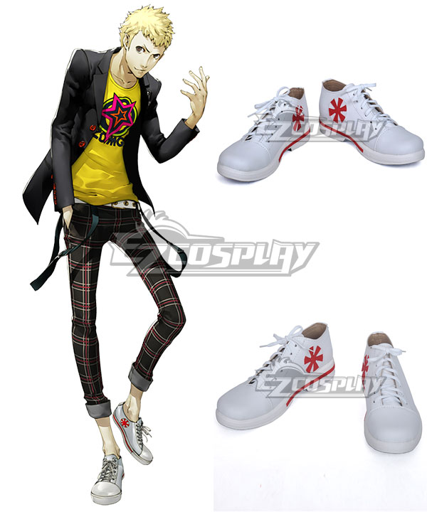Persona 5 Ryuji Sakamoto Weiße Cosplay-Schuhe