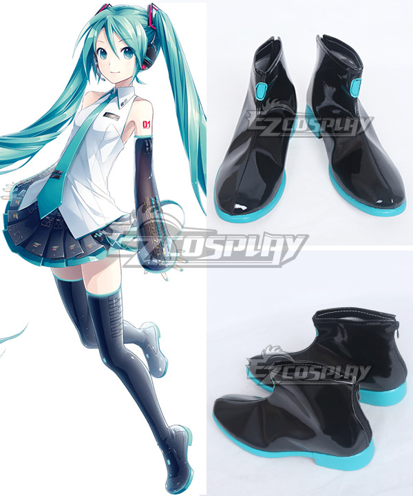 Vocaloid Hatsune Miku Black Cosplay Shoes - A Edition