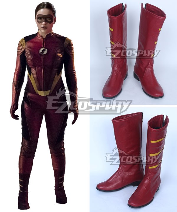 

DC The Flash 3 Female Speedster Jesse Quick Red Shoes Cosplay Boots