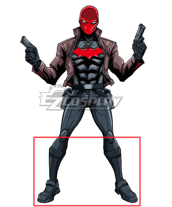 

DC Batman Red Hood Black Shoes Cosplay Boots