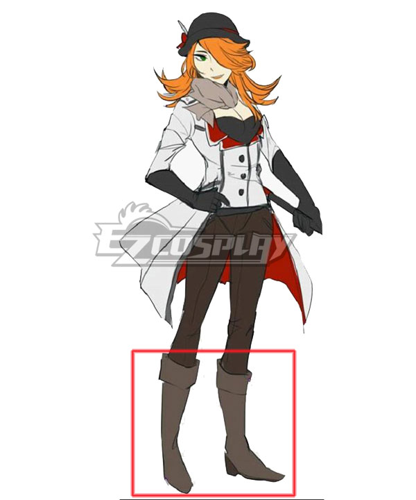RWBY Roman Torchwick Female Version Brown Shoes Cosplay Boots