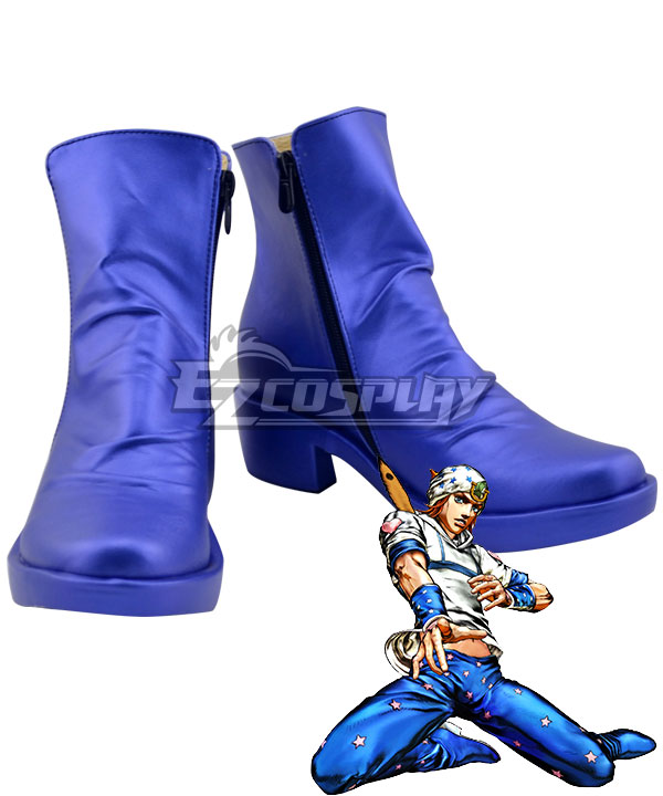 

JoJo's Bizarre Adventure Johnny Joestar Blue Shoes Cosplay Boots