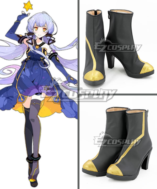 Vocaloid Stardust Black Shoes Cosplay Boots
