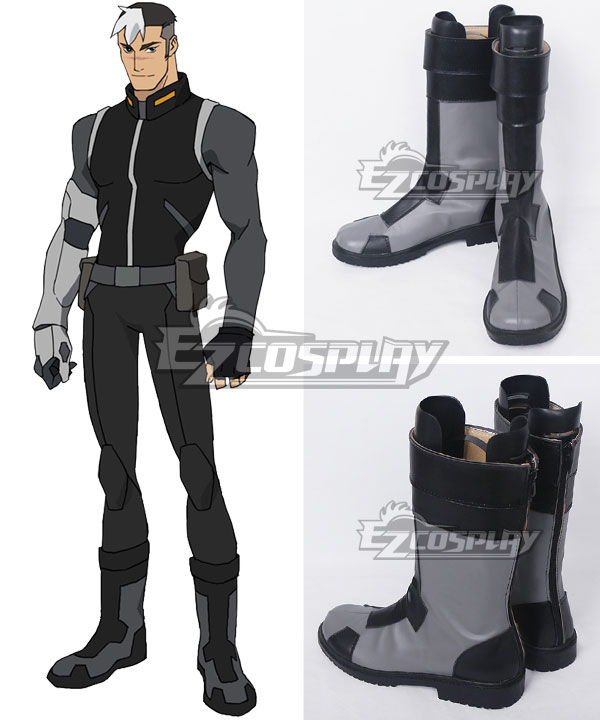 Voltron: Legendary Defender Shiro Takashi Shirogane Black grey Shoes Cosplay Boots