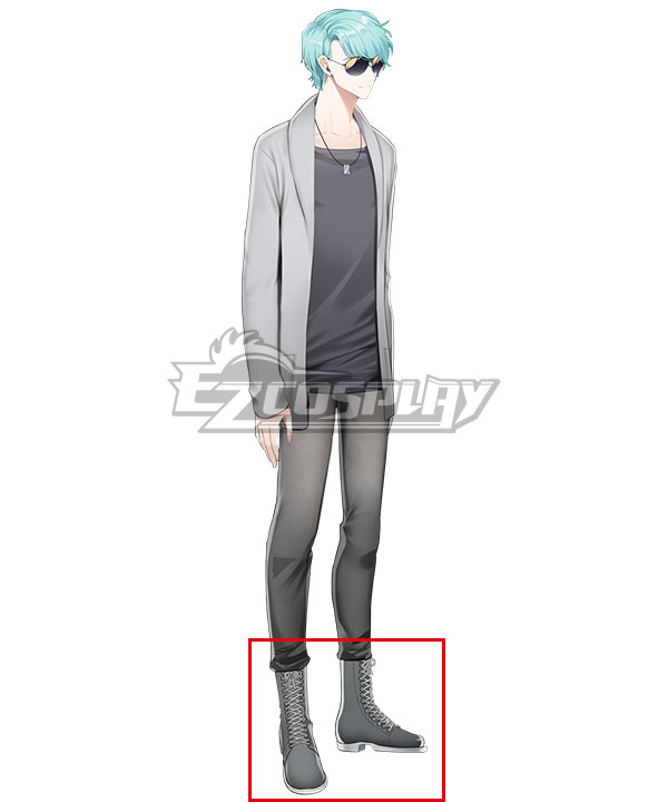 Mystic Messenger V Dark Gray Shoes Cosplay Boots