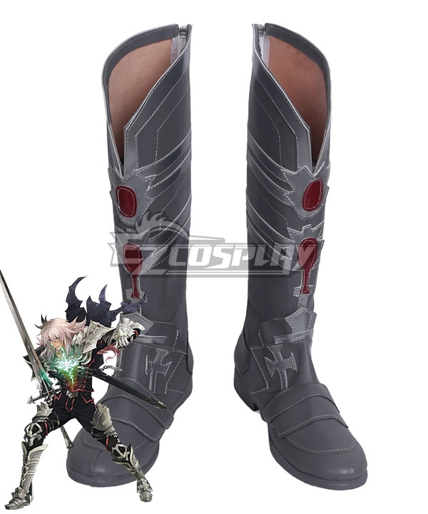 Fate Apocrypha Saber of Black Siegfried Silver Shoes Cosplay Boots