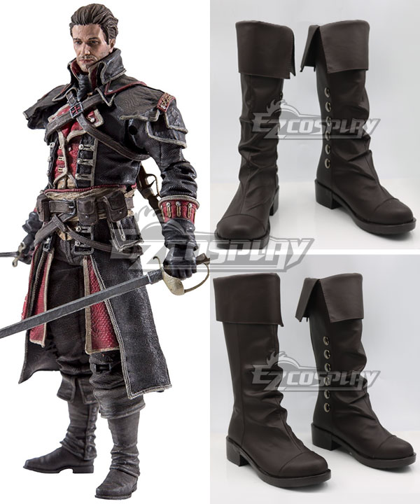 Assassin's Creed: Rogue Shay Patrick Cormac Brown Shoes Cosplay Boots