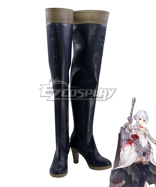 SINoALICE Snow White Breaker Black Shoes Cosplay Boots