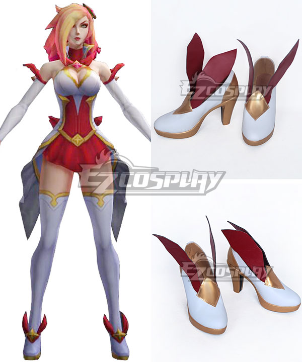 League of Legends LOL Star Guardian MF Miss Fortune The Bounty Hunter White Cosplay Shoes