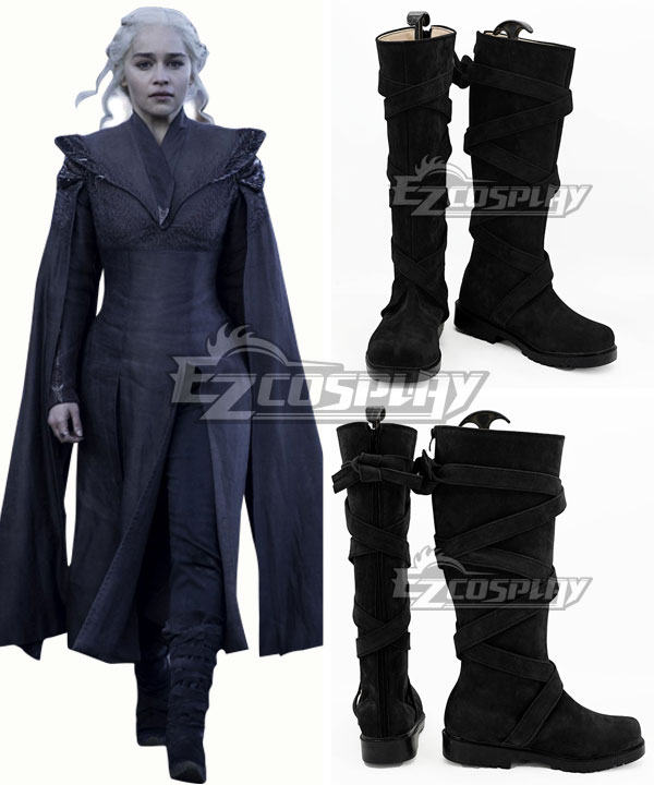 

Game of Thrones Season 7 Daenerys Targaryen Black Shoes Cosplay Boots