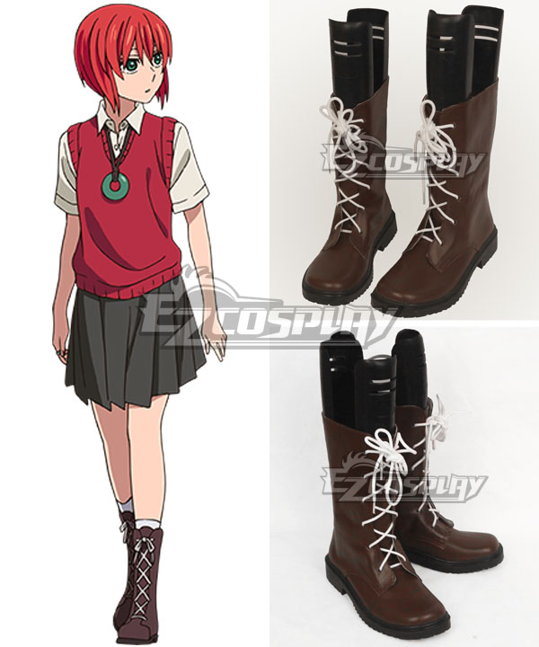 The Ancient Magus' Bride Mahoutsukai no Yome Chise Hatori Brown Cosplay Shoes