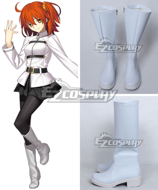 Fate Grand Order Masters Female White Shoes Cosplay Boots