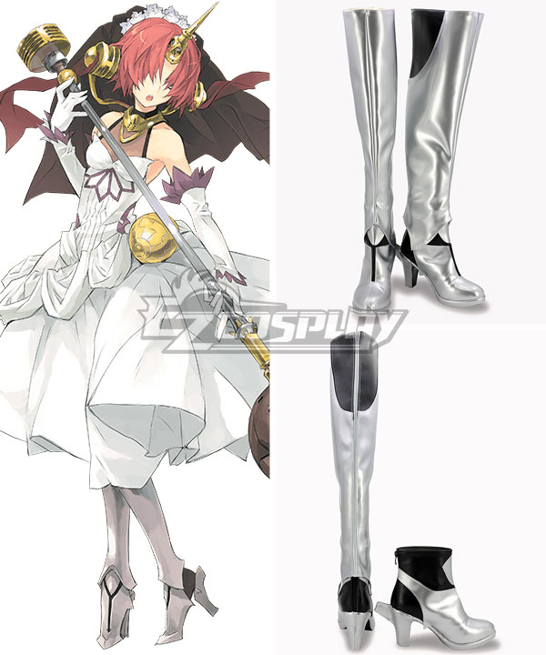 Fate Apocrypha Berserker of Black Frankenstein's Monster Silver Shoes Cosplay Boots