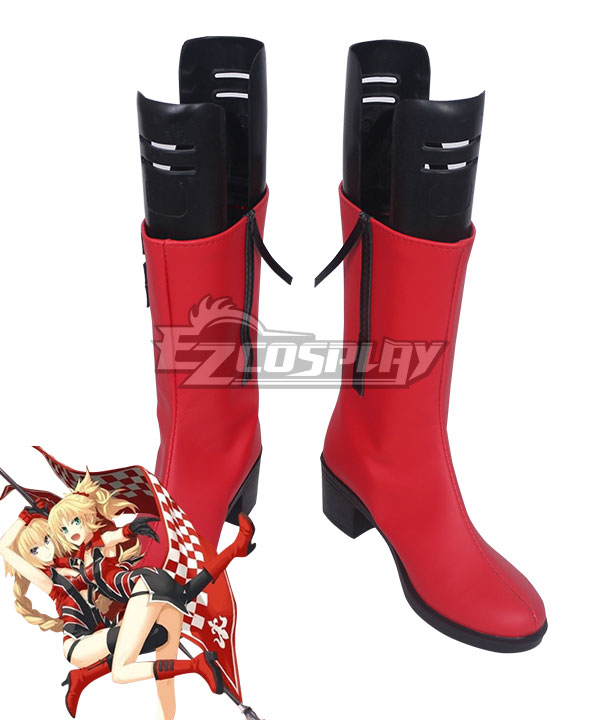 Fate Grand Order EXTELLA Apocrypha Joan of Arc Racing Red Shoes Cosplay Boots