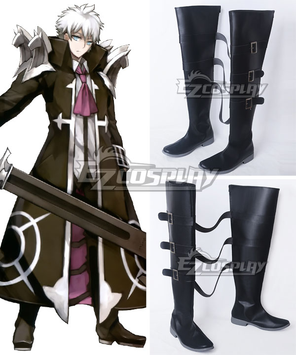 Fate Stay Night  Assassin Charles-Henri Sanson Black Shoes Cosplay Boots