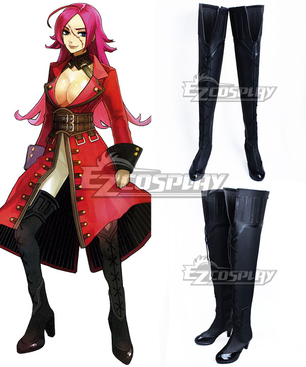 Fate EXTRA Last Encore Rider Francis Drake Black Shoes Cosplay Boots