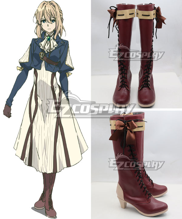 

Violet Evergarden Violet Evergarden Red Shoes Cosplay Boots