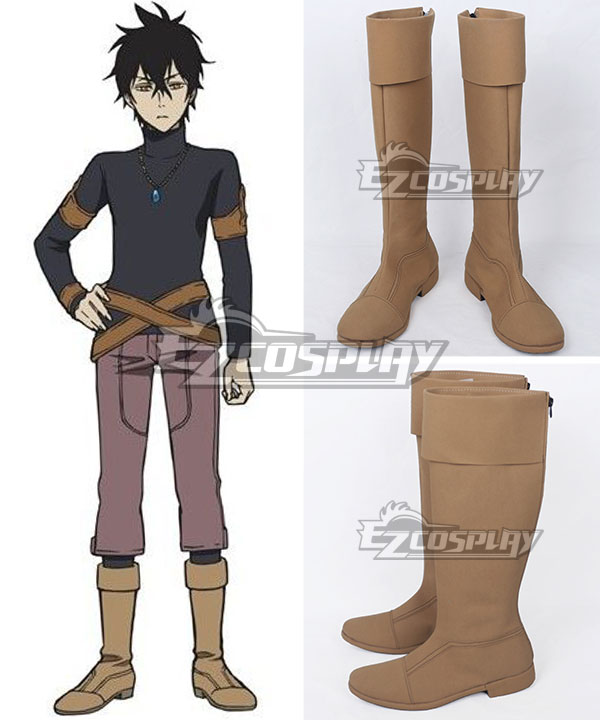 Black Clover Yuno Light Yellow Shoes Cosplay Boots