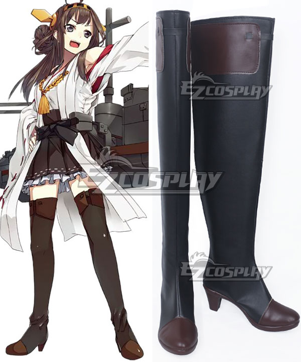 

Kantai Collection NO.021b Kongou Black Shoes Cosplay Boots