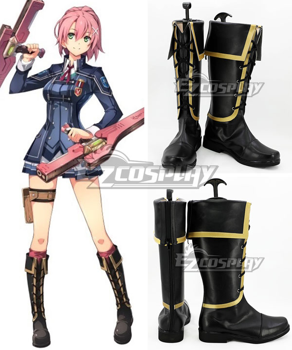 The Legend of Heroes Juna Crawford Black Shoes Cosplay Boots