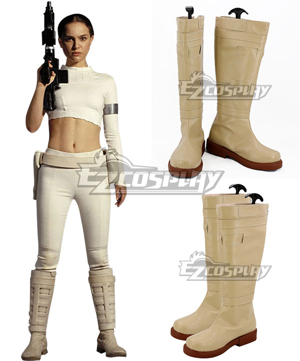 Star Wars Padme Amidala Light Yellow Shoes Cosplay Boots