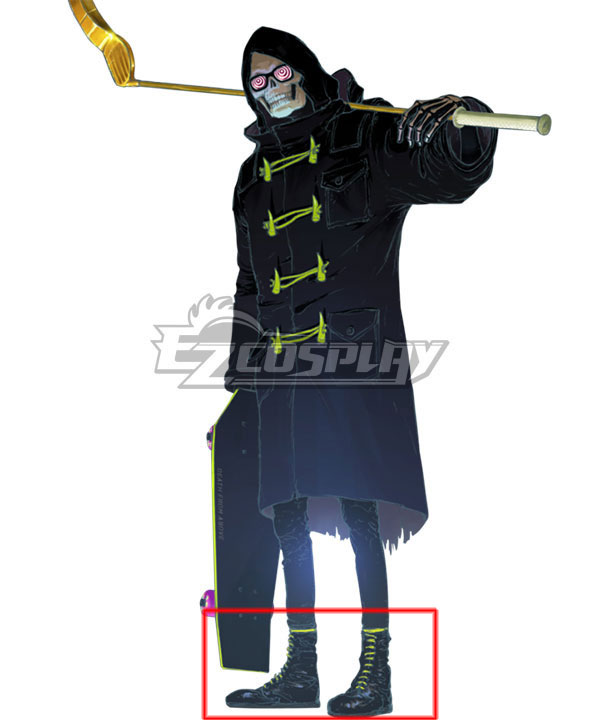 Let It Die Uncle Death Black Shoes Cosplay Boots