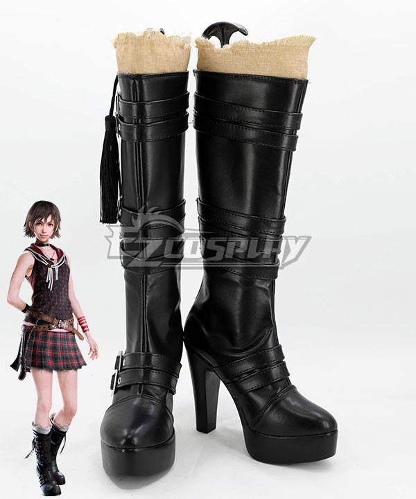 Final Fantasy XV Iris Amicitia Neue schwarze Schuhe Cosplay Stiefel