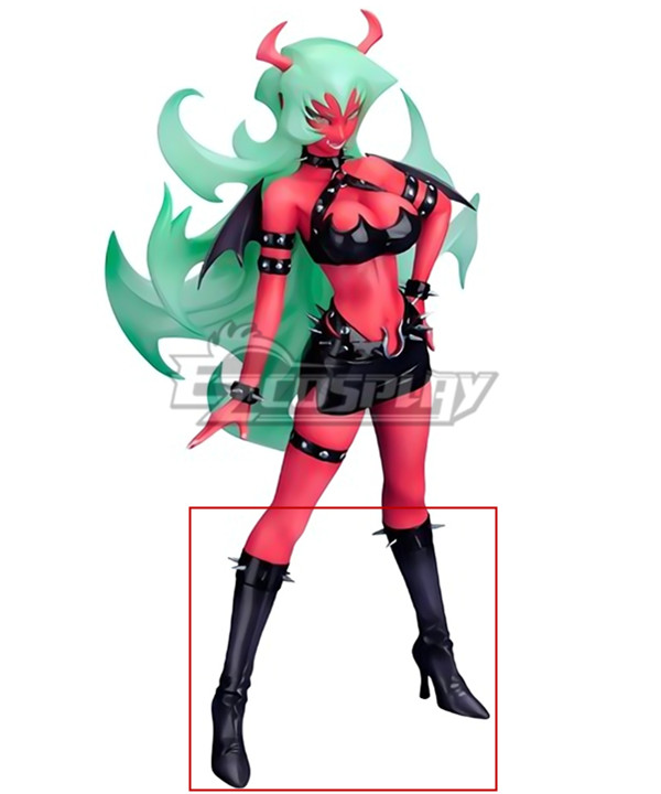 Panty And Stocking with Garterbelt Scanty Devil Sisters Black Shoes Cosplay Boots