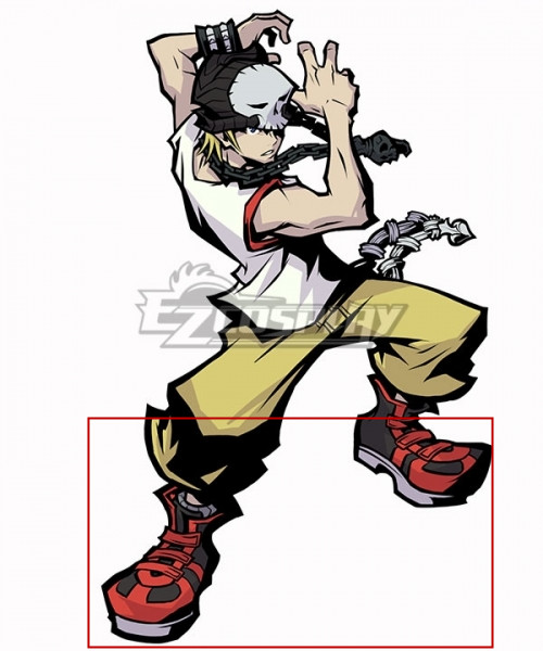 The World Ends with You: Final Remix Beat Daisukenojo Bito Red Cosplay Shoes