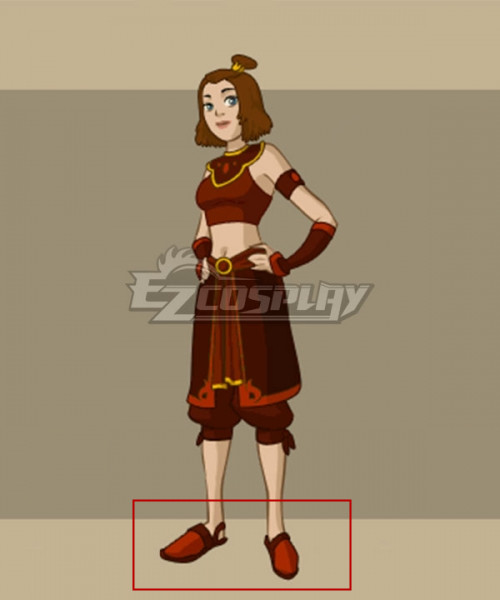 Avatar: The Last Airbender Suki Red Cosplay Shoes