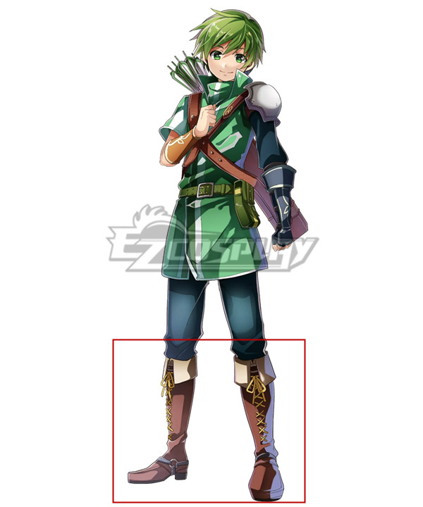Fire Emblem Altean Archer Gordin Brown Shoes Cosplay Boots