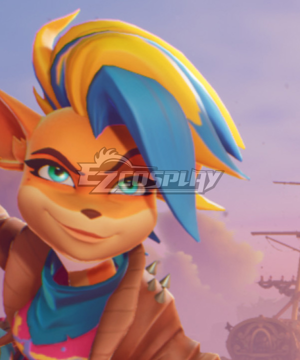 Crash Bandicoot 4 Tawna Blue Golden Cosplay Wig