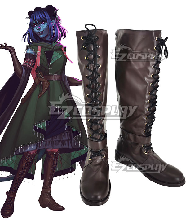 Critical Role Jester Lavorre Lv10 Brown Shoes Cosplay Boots