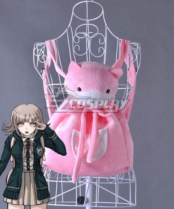 Cute Chiaki Nanami Super Dangan Ronpa Pink Cat Backpack Cosplay Accessory Prop