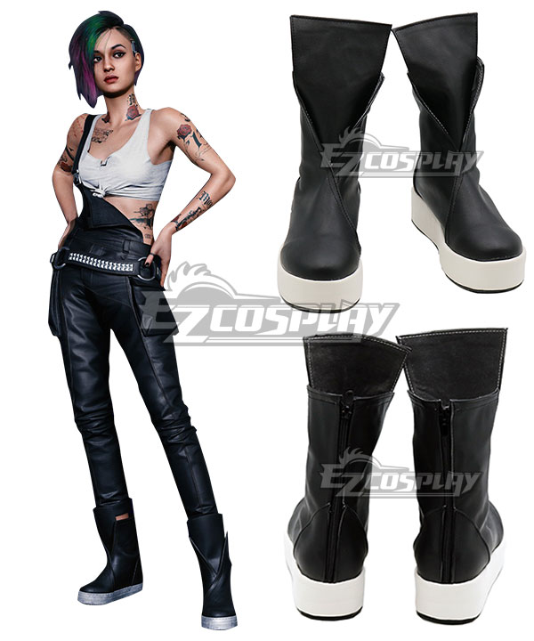 Cyberpunk 2077  Judy Alvarez Black Cosplay Shoes