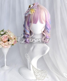 Japan Harajuku Lolita Series Light Pink Purple Cosplay Wig - EWL175Y