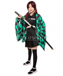 Demon Slayer: Kimetsu No Yaiba Kamado Tanjirou Female Cosplay Costume