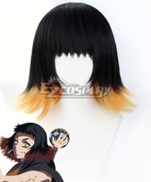 Demon Slayer: Kimetsu No Yaiba Susamaru Black Golden Cosplay Wig