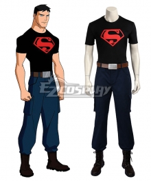 DC Young Justice Superboy Conner Kent Cosplay Costume - Including Boots