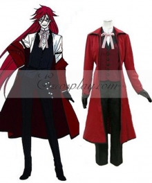 Black Butler Grell Sutcliff Red Butler Shinigami Cosplay Costume