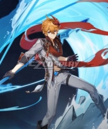 Genshin Impact Childe Brown Cosplay Wig