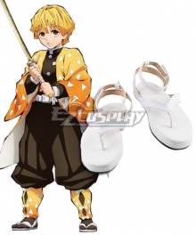 Demon Slayer Kimetsu No Yaiba Agatsuma Zenitsu Sword Cosplay Weapon Prop Including Sword Strap