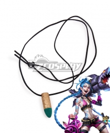 League Of Legends LOL Loose Cannon Jinx Bullet Necklace Cosplay Accessory Prop
