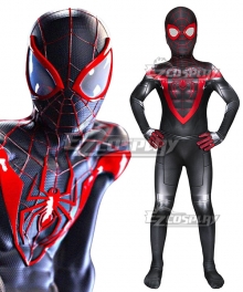 Kids PS5 Marvel 2021 Spider-Man: Miles Morales Zentai Jumpsuit Cosplay Costume