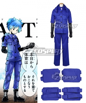 Assassination Classroom Ansatsu Kyoushitsu Shiota Nagisa Blue Battle Suit Uniform Cosplay Costume
